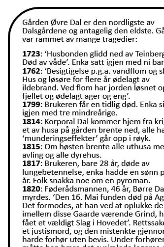 Det var barske tider i Øvre Dal. Kilde: Husmannsplasser i Fåberg, Bind 2, s. 337.