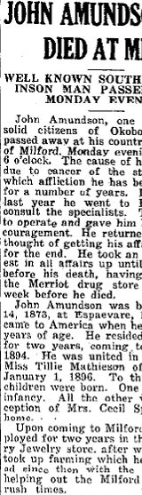 Johans nekrolog 1921 (klikk på bildet for å forstørre)